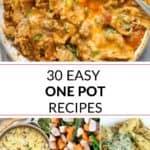 a collection of 30 easy one pot recipes