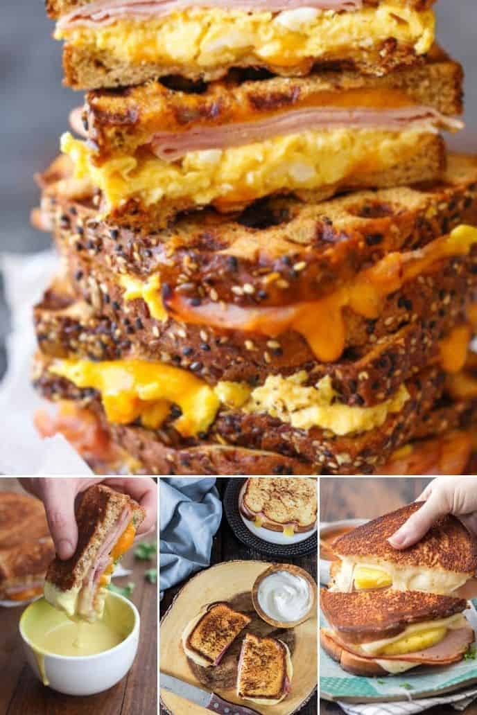 a great collection of grilled ham and cheese sandwich recipes