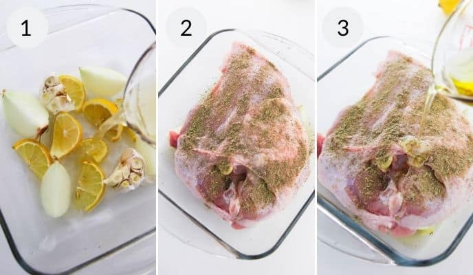 Step by step instructions for making roast turkey breast.