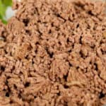Close up on Beef from How to cook frozen beef in Instant Pot