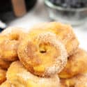 A plate full of air fryer donuts