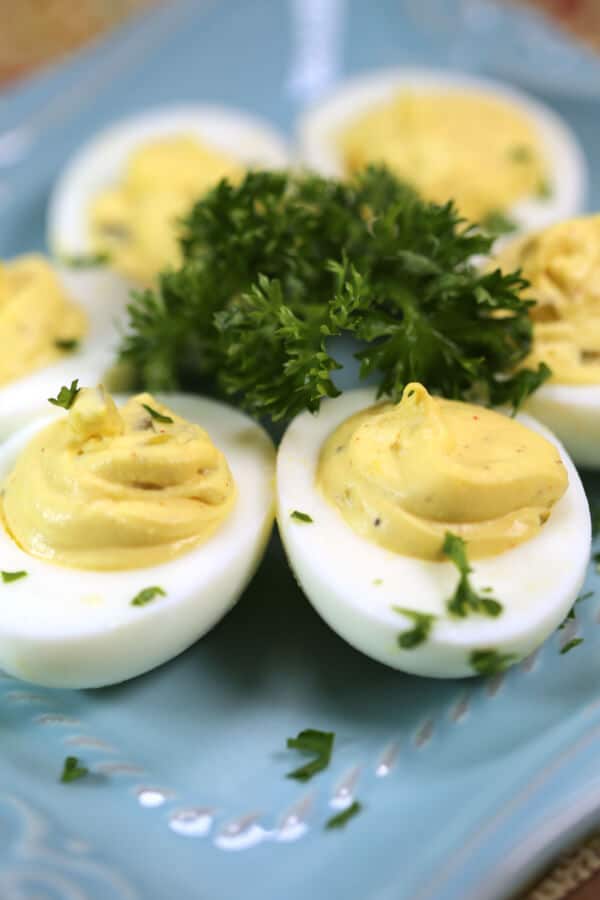 Close up of Southern Deviled Eggs