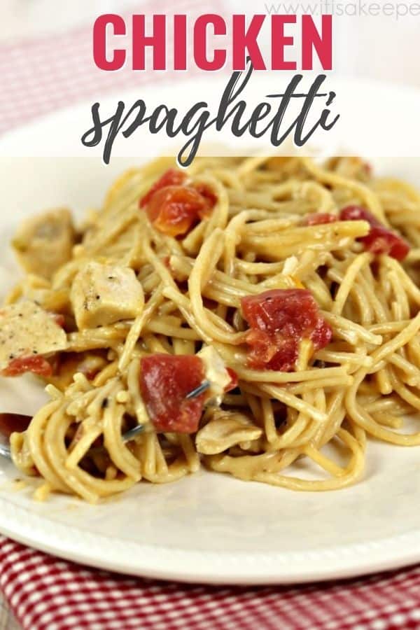 Chicken Spaghetti Casserole -Family Favorite | It's a Keeper
