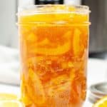 Instant Pot Orange Marmalade in a canning jar