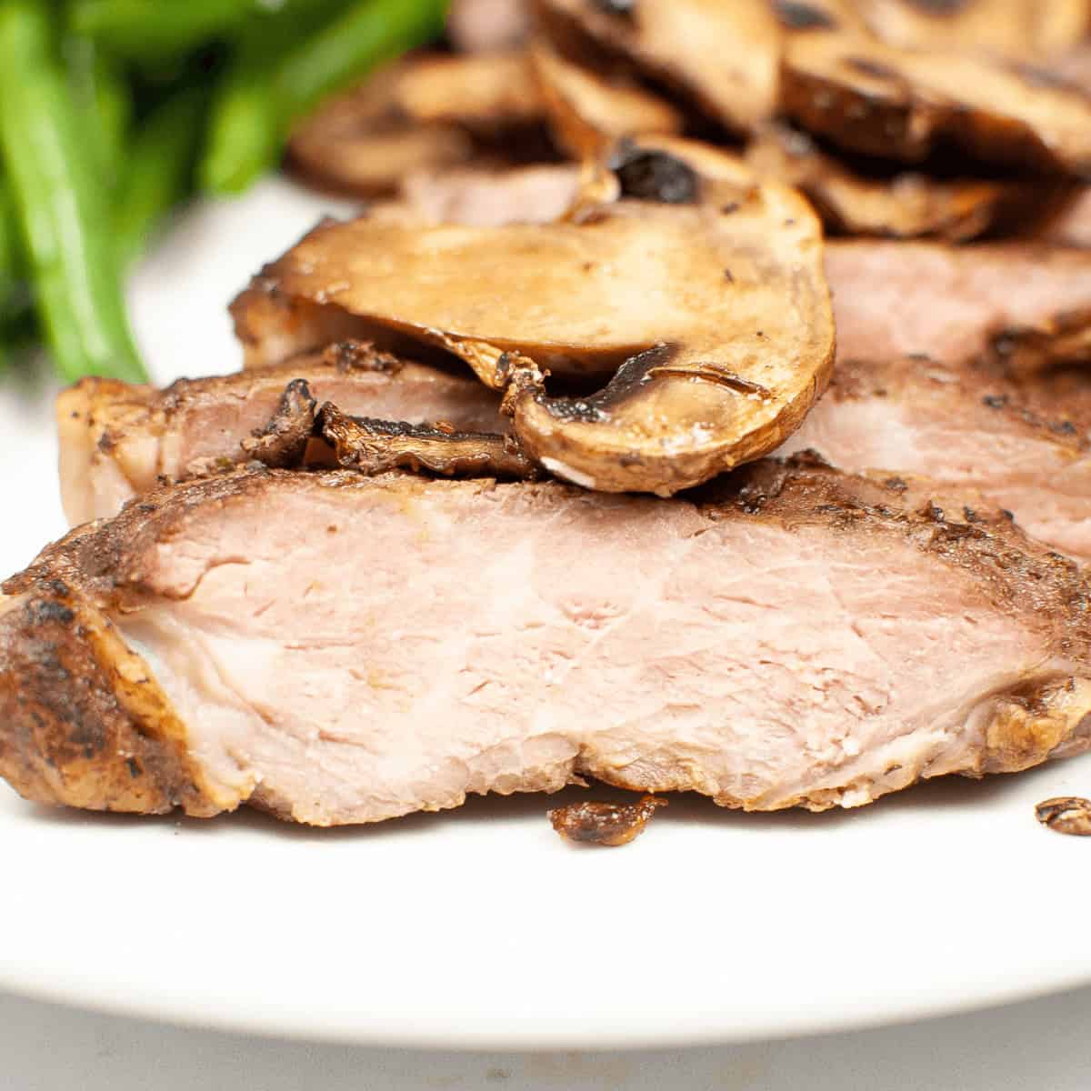 Air Fryer Ribeye Steak and Mushrooms