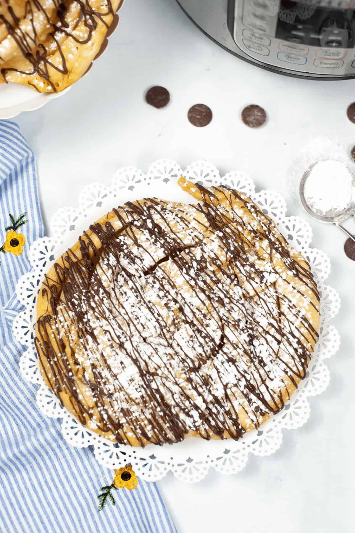 A top shot of the finished dessert.