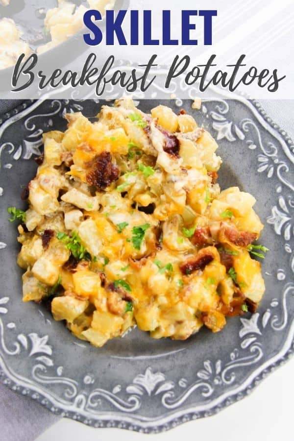 Skillet Breakfast Potatoes with Cheese & Bacon | It Is a Keeper