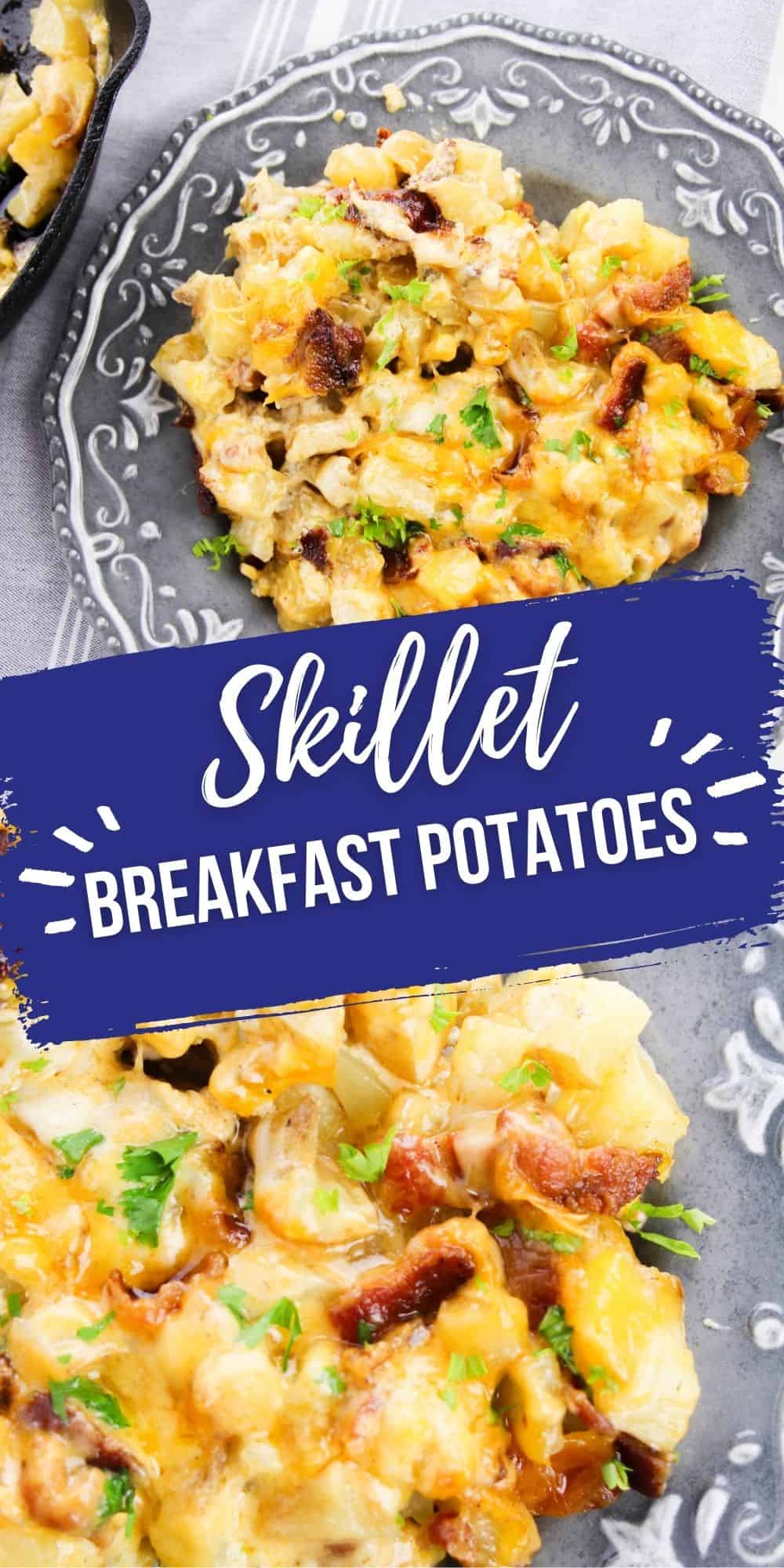 Skillet Breakfast Potatoes with Cheese & Bacon | It Is a Keeper