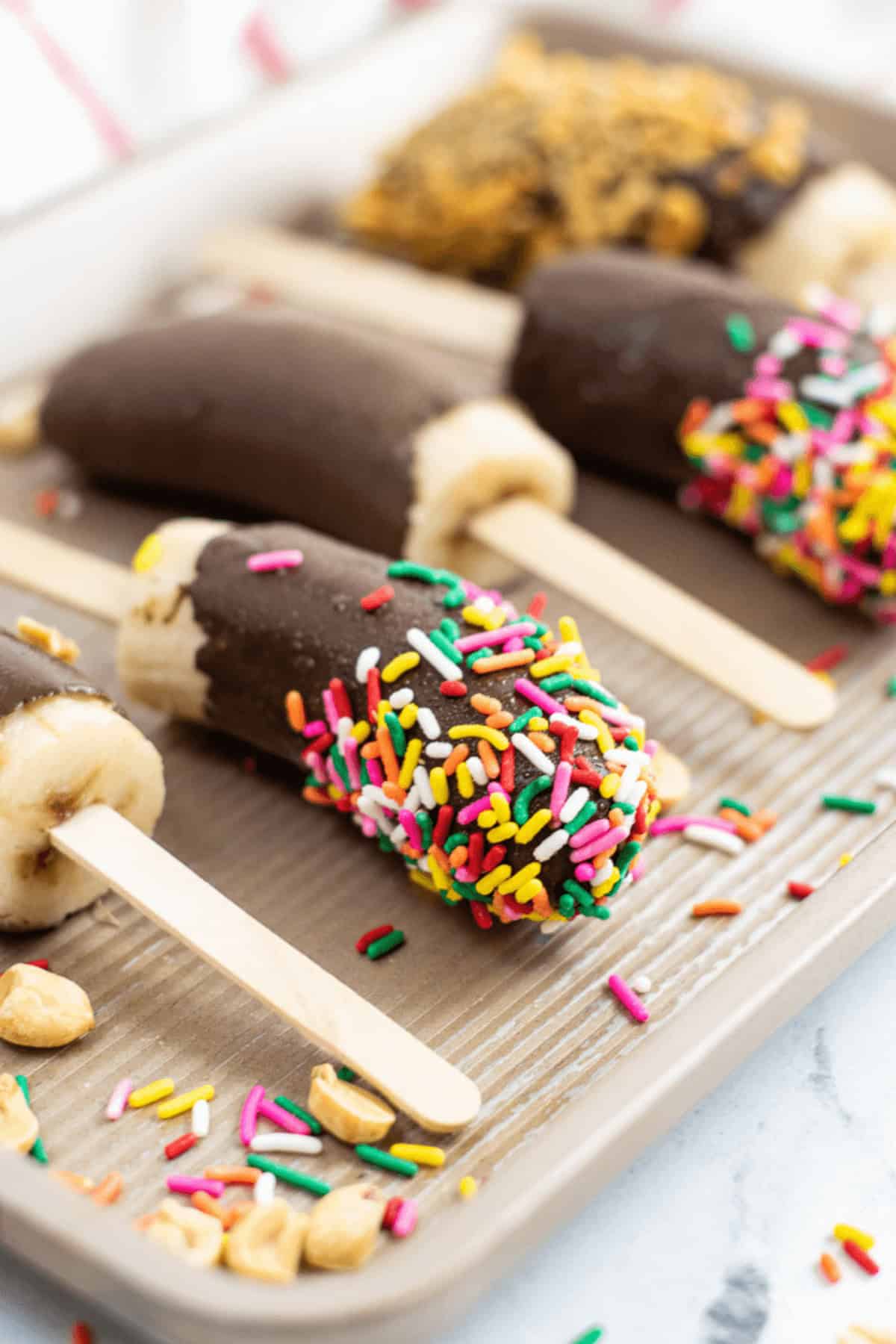A platter of the finished frozen treat.