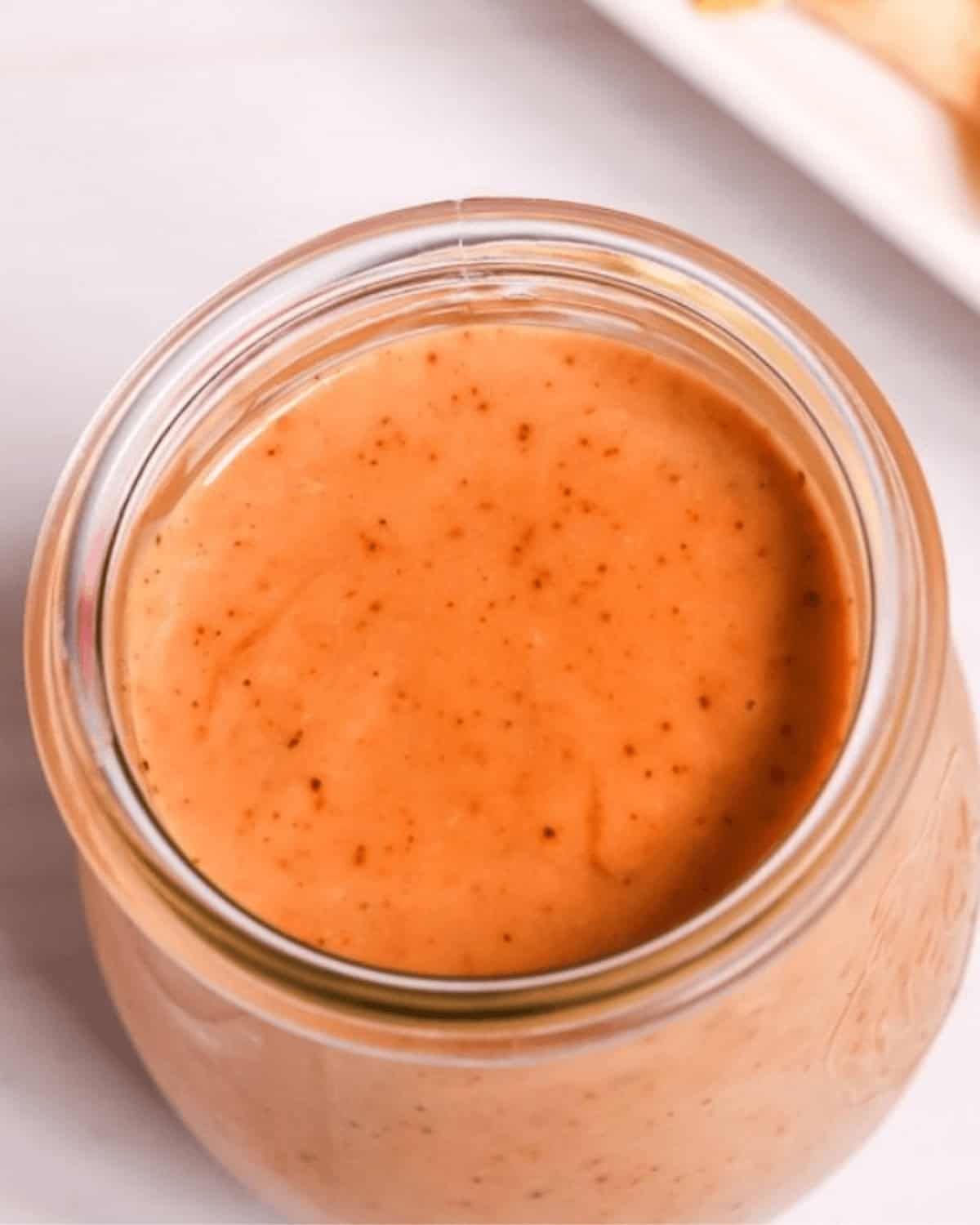 A jar of red robin campfire sauce.