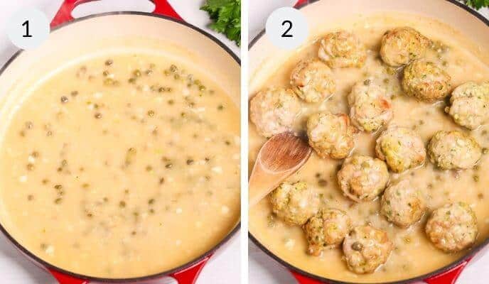 Finishing the meatballs and making the sauce.