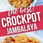 Top and side pictures of the jambalaya.