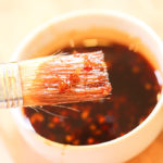 Brush in asian sauce mix.