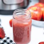 Applesauce with strawberries in the instant pot.