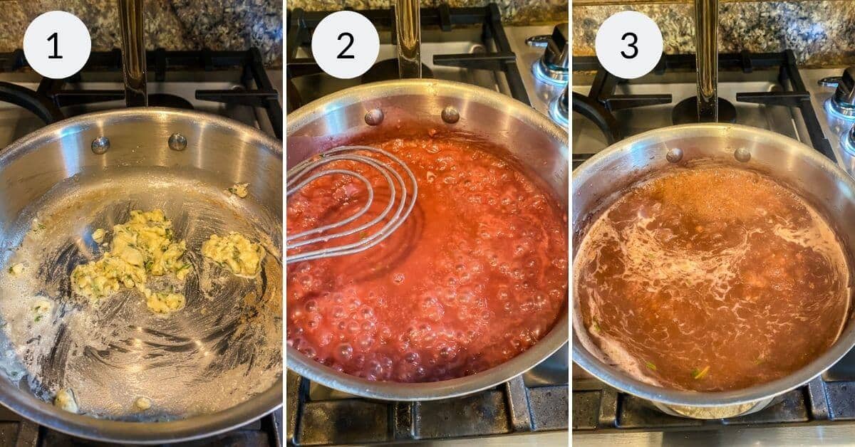 Mixing the fats and flour.