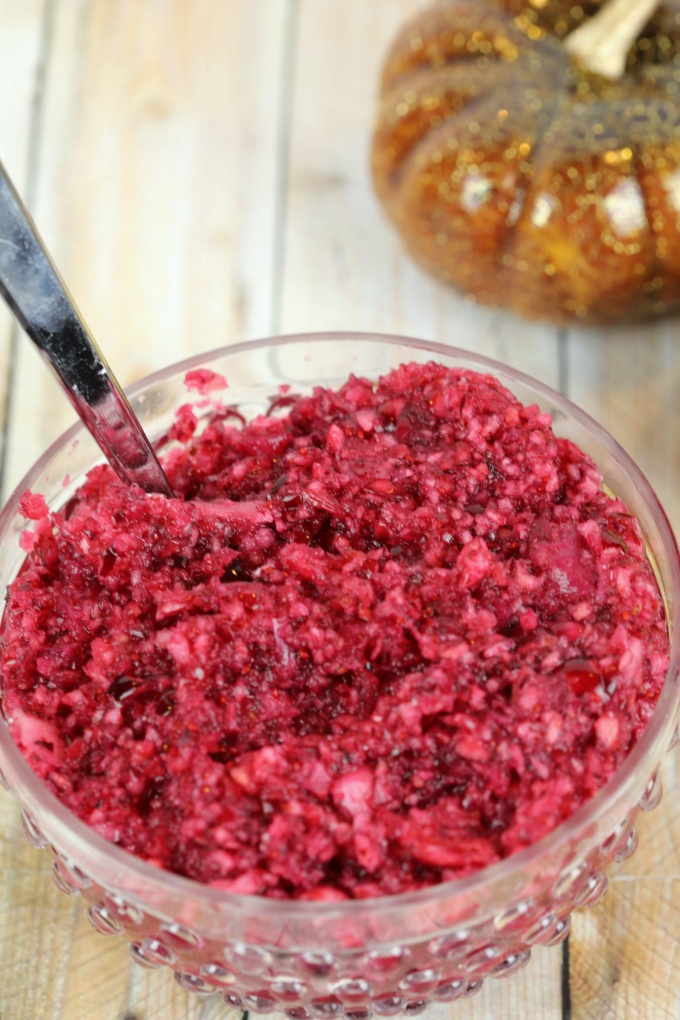 Side view of Cranberry Relish.