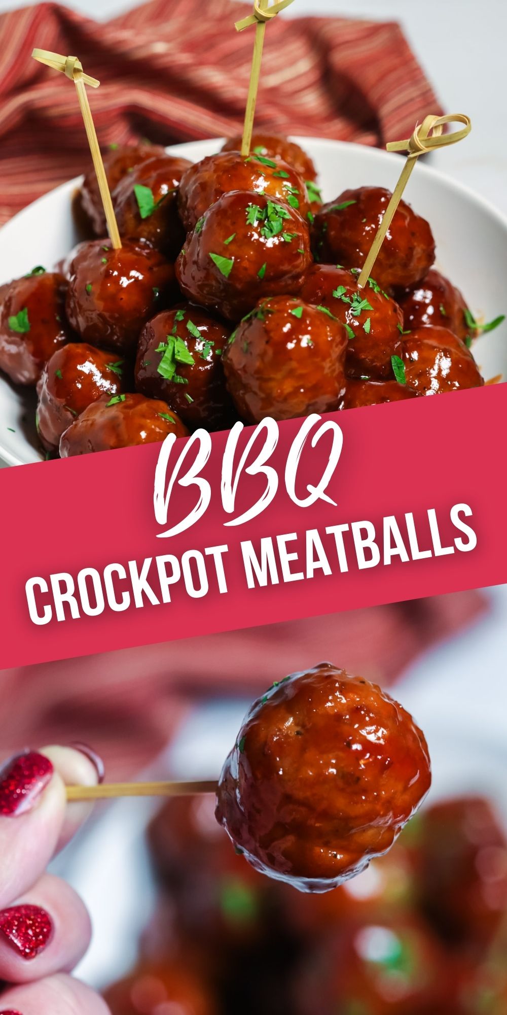 BBQ Crockpot Meatballs {3 Ingredients!} | It Is a Keeper