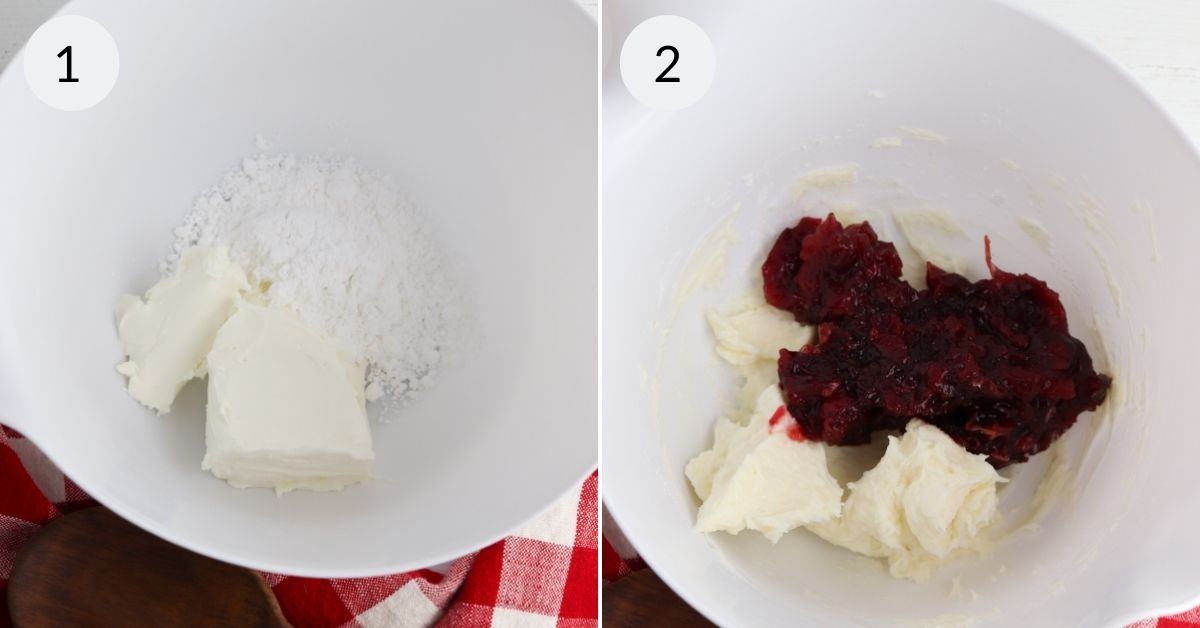 Instructions for making the cranberry filling