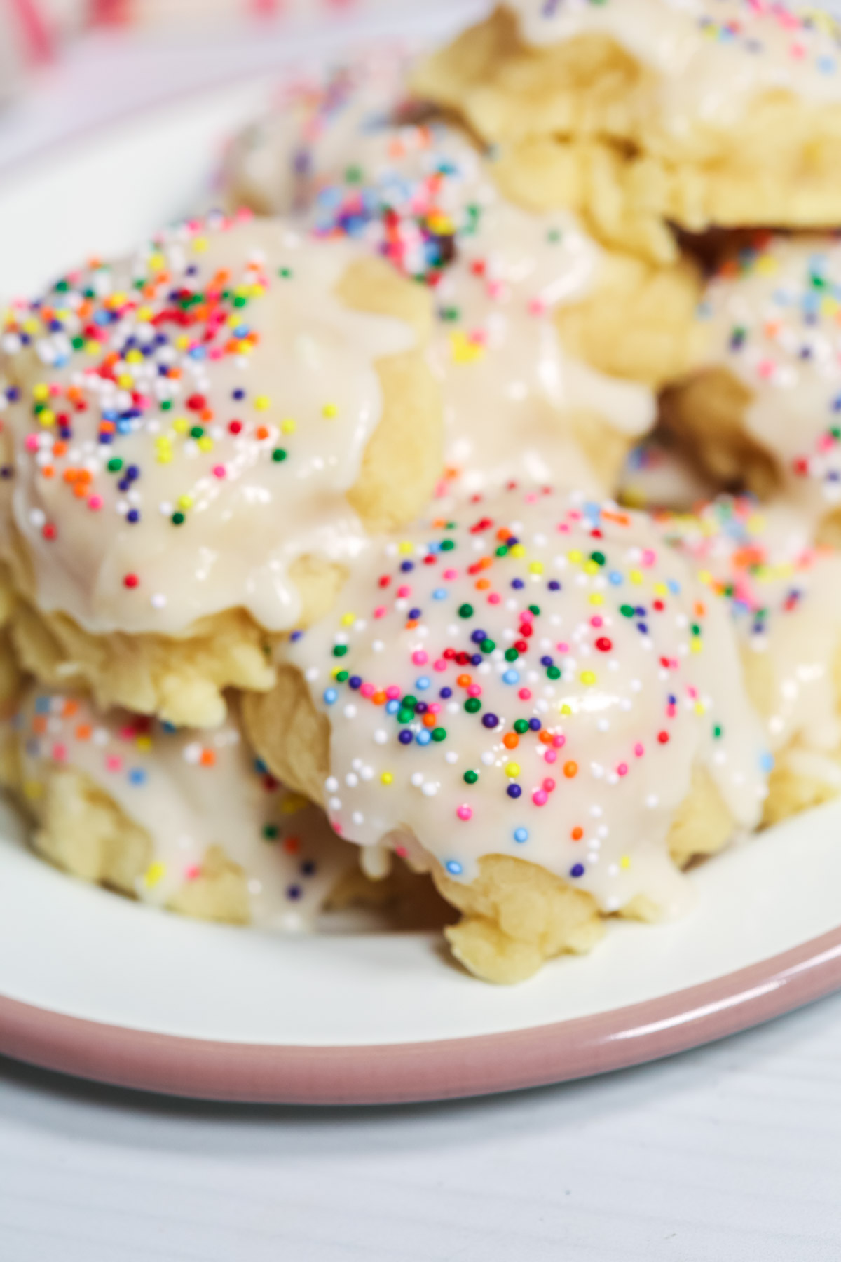 Ricotta cheese cookies on a plate