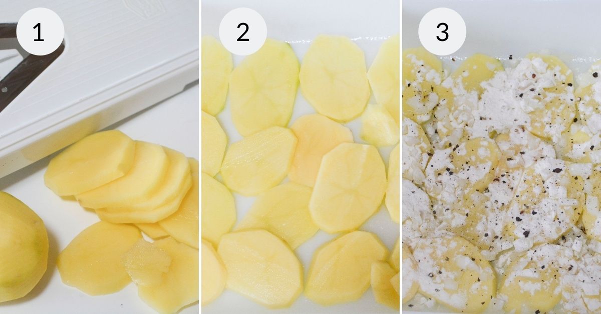 process for making Au Gratin Potatoes with Gruyere
