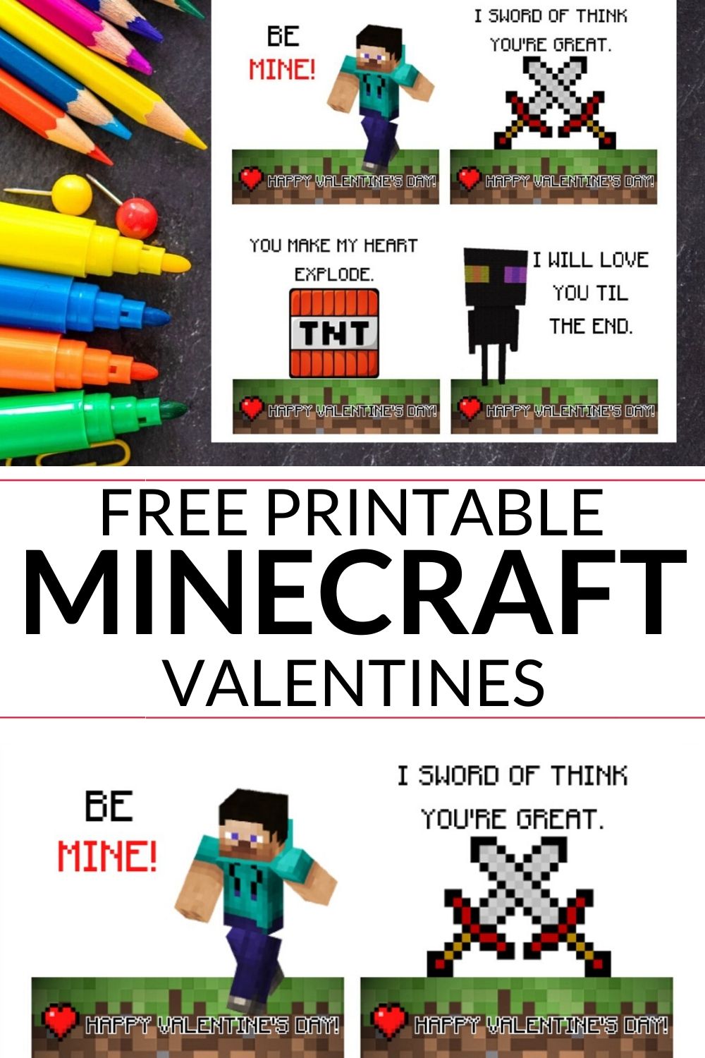 Minecraft valentines