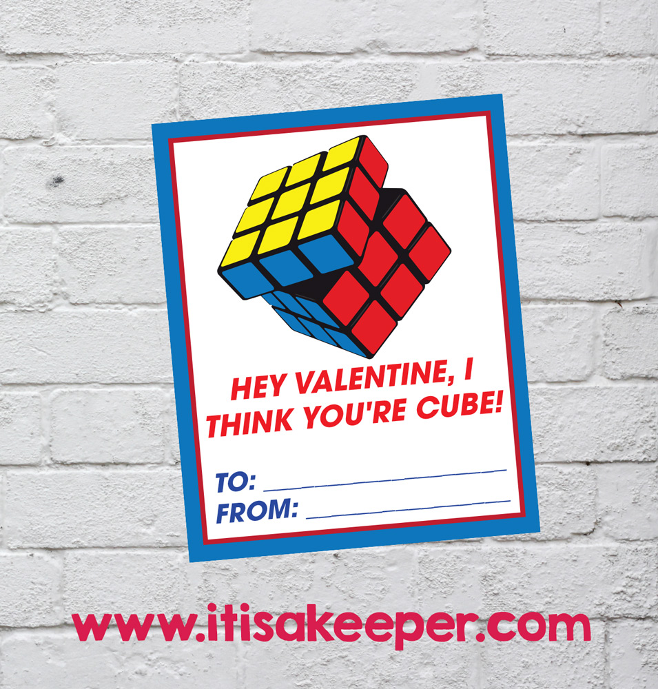 Rubiks Cube Valentines Cards