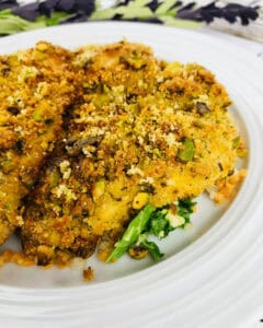 A plate of the finished meal.