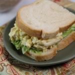 Sandwich made with classic egg salad.