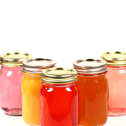 Jars of flavoured moonshine