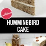 Two views of the finished cake.