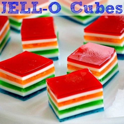 Colorful jello cubes!