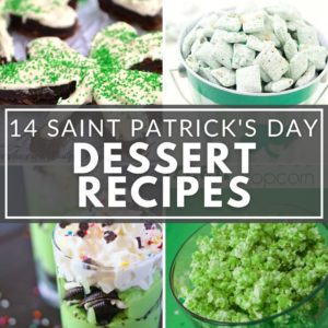 A collection of saint patricks day desserts