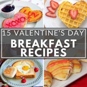 A collection of valentines day breakfast recipes.