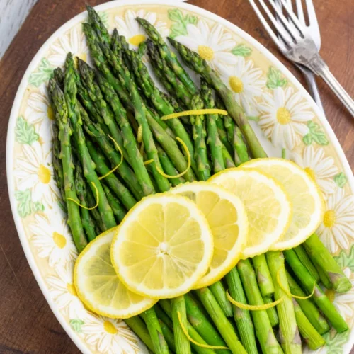 Healthy fried asparagus