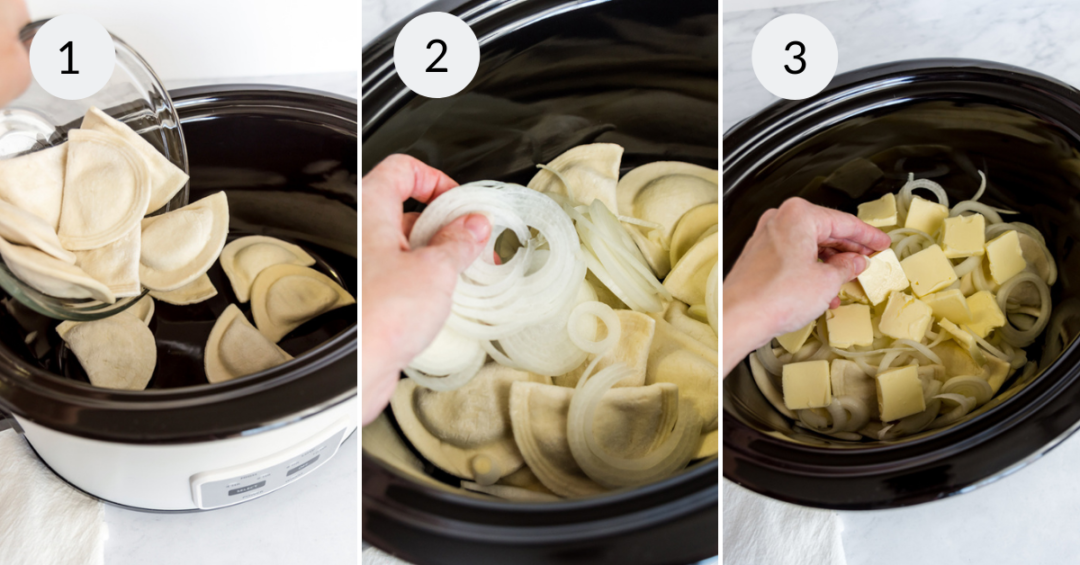 Crock Pot Pierogi with Butter and Onions | It is a Keeper