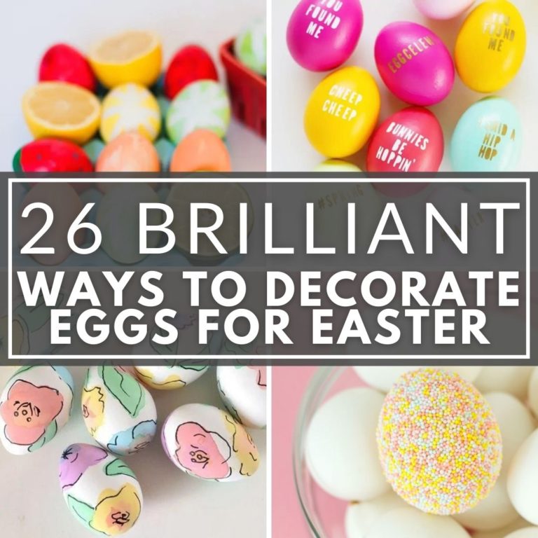 A collection of ways to decorate eggs for Easter.