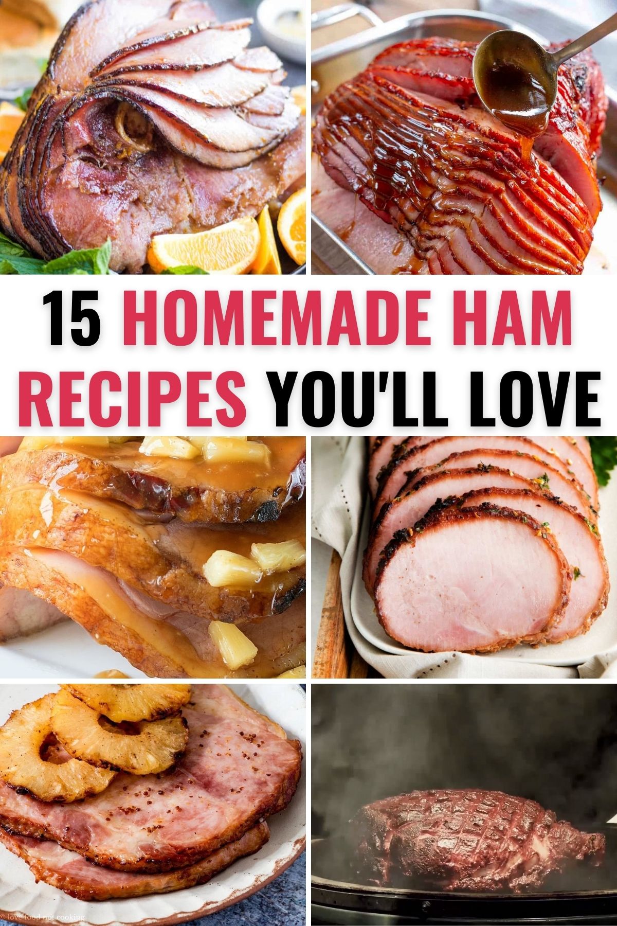 A collection of homemade ham