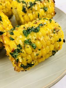 Air Fryer Corn with Herb Butter