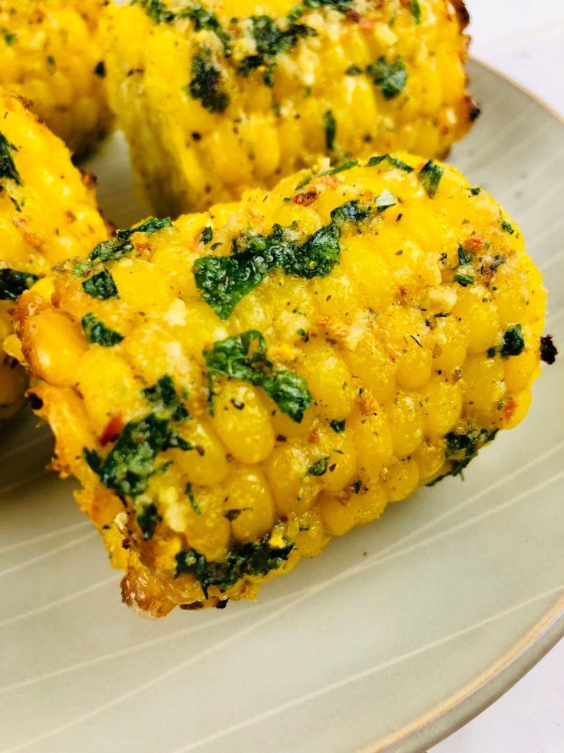 Air Fryer Corn with Herb Butter