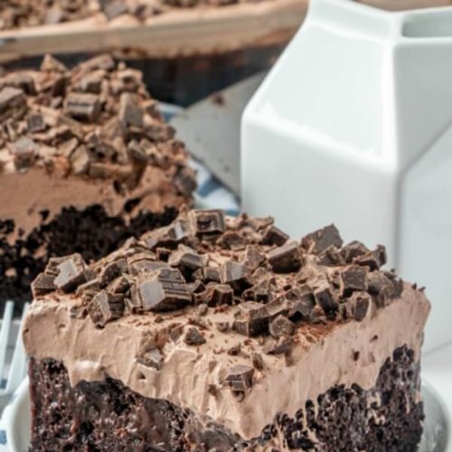Chocolate loaded poke cake