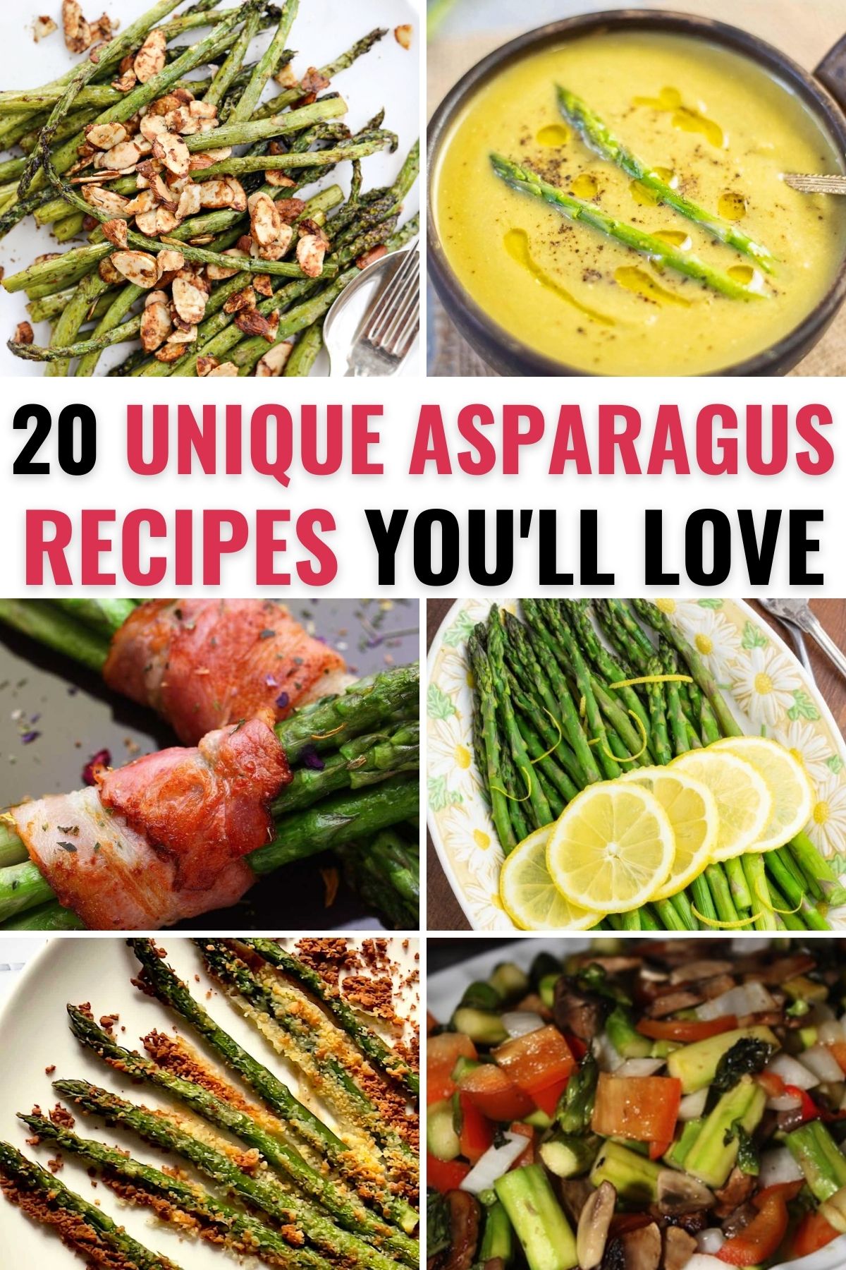 A collection of unique asparagus recipes.