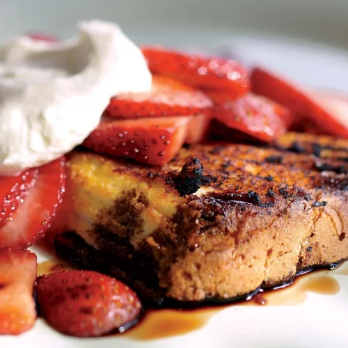 A Grilled Strawberry Shortcake With Balsamic