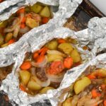 Several packets of the Beef and Vegetable Hobo Dinners.