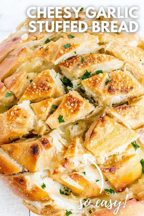 Cheesy Garlic Stuffed Bread - It Is a Keeper