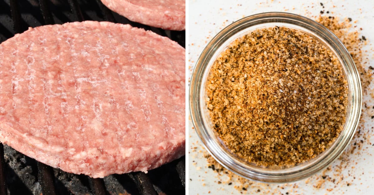 seasoning and patty.