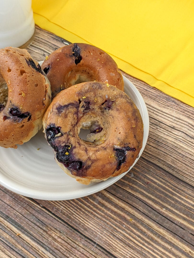 Glazed Blueberry Donuts