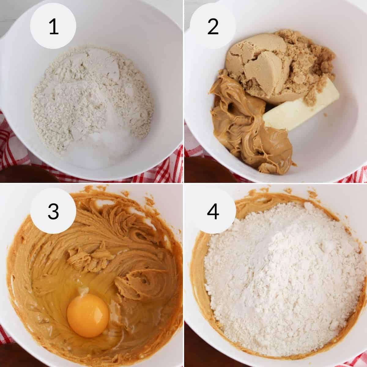 Making the cookie dough.