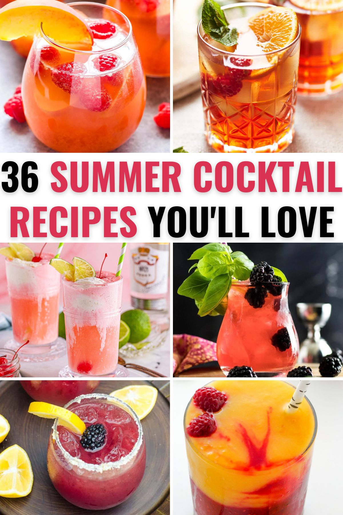 A collection of summer cocktail recipes
