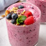 Close up on this Triple Berry Smoothies.
