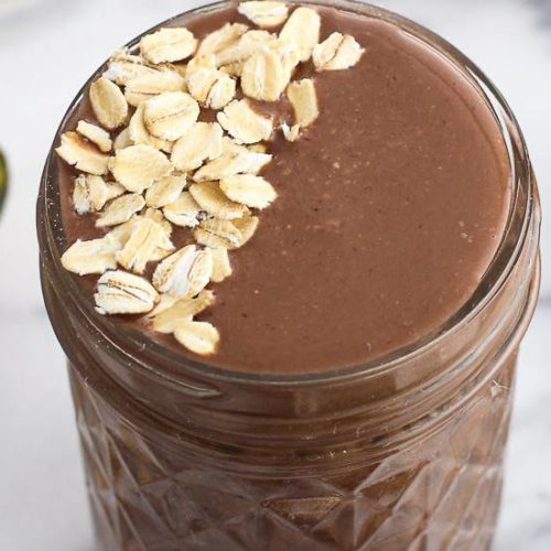An iron rich chocolate smoothie